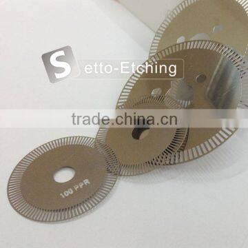 Chemical etching steel encoder disc for components