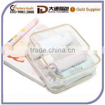 Cheap Clear PVC Basics Makeup Cosmetic Bag Promotional Transparent Wash Toiletry Bag