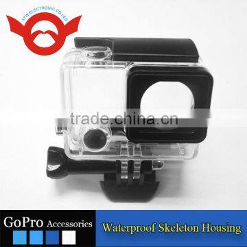 35m Waterproof Skeleton Housing (100% testing) for Gopro Hero 4,for xiaomi action camera