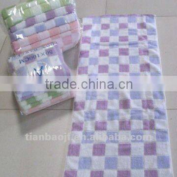 yarn-dyed untwist checked design bath towel stock