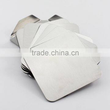 Superb Quality Square Stainless Steel Coaster With Holder Set (4pcs) photo-5