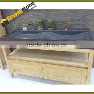 Black Basalt Granite Stone Bathroom Vanities