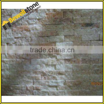 Natural split finish Chinese honey onyx marble mosaic tiles for living room wall