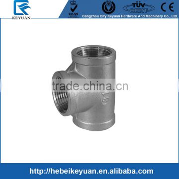 Class 150 Pipe SS304 Pipe Fitting,Cast Stainless Steel Grade 304, Tee, 1/2" NPT Female Threads