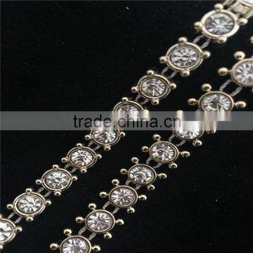 Stick on Strass Chain Gold Chain Rhinestone Roll for Bags/ Shoes Use photo-4
