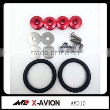 Red Color Aluminum Car Bumper Fender Quick Release Fasteners photo-2