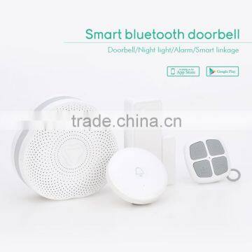 2016 new consumer electronics,smart wireless Bluetooth doorbell support linkage between lights on and sensors