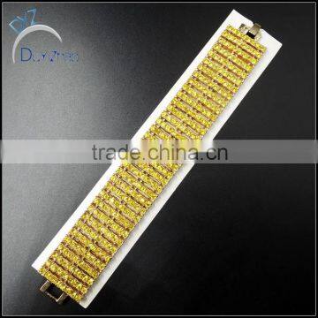 Latest More Row Fake Hip Hop Gold cz Bracelets photo-2