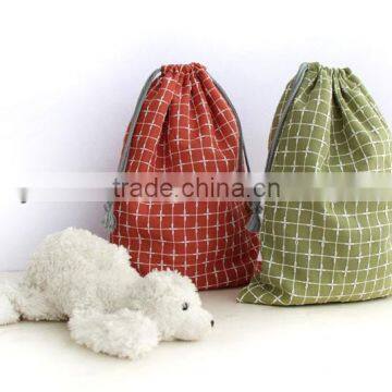 wholesale custom cotton fabric drawstring bag no minimum