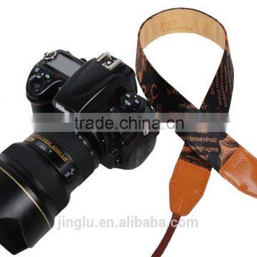 Leather Strap Shoulder Neck Blue Rose Flower Pattern For DSLR Camera LG-01 photo-2