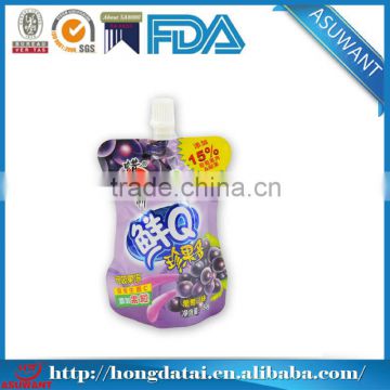 stand up fruit juice drink packaging pouch for liquids with spout                        
                                                Quality Choice