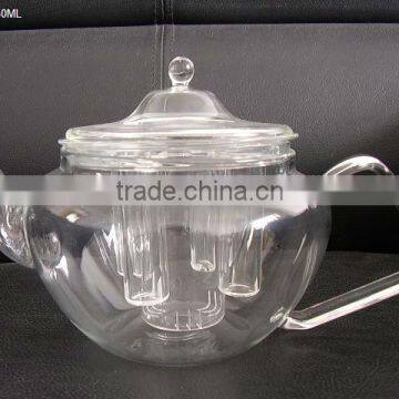 Pyrex glass teapot with infuser