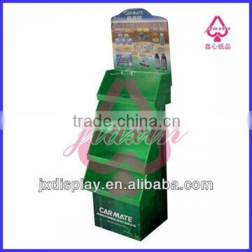shop counter green tea cardboard floor display stand