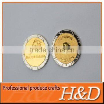 images custom made silver and gold plated coin