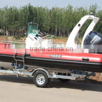 Made in China Hot Sale Red Color 580B Fiberglass Inflatable Boat With CE Certification