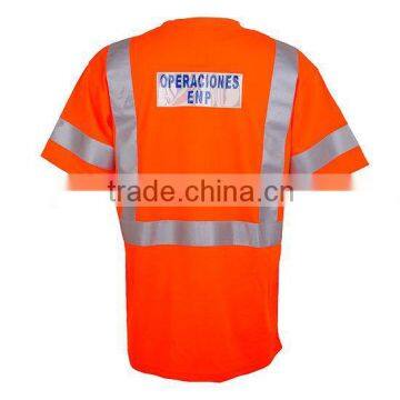 Class 3 Short Sleeve Breathable Reflective Tape T-shirt photo-2