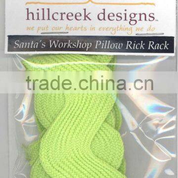 10mm Garment Lime Rick Rack Ribbon