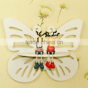 fancy butterfly shaped wall shelf for home decoration