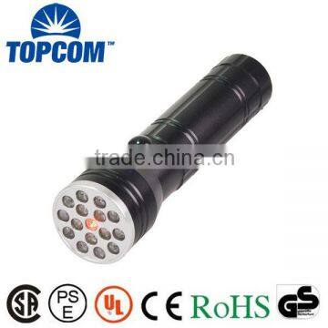 15 LED White Light Flashlight with Laser Pointer or UV Light