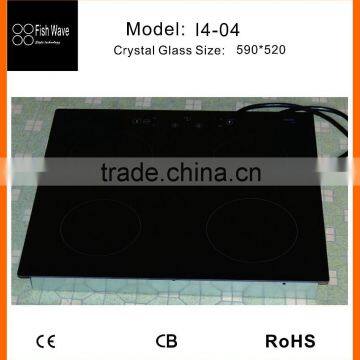 Hot selling Foshan metal cover 4 burners eurokera induction cooktop in small kitchen appliance