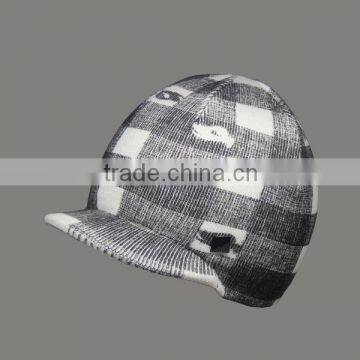 HIGH QUALITY NEW DESIGN FLAT BRIM FULL PRINTING KNIT BEANIE HAT WHOLESALE LOGO