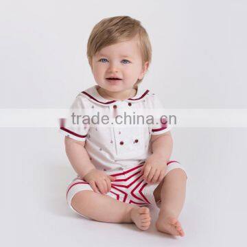 DB1141wholesale baby clothes dave bella 2014 summer 100% cotton printed babi outwear baby clothes baby T-shirt for summer