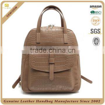 China High Quality Genuine Leather Backpack, Lady Leather Backpack, Custom Real Leather Backpack Bag Women With Your Brand