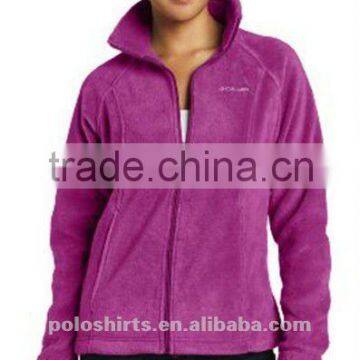 Ladies full zipper polartech thick fleece jacket