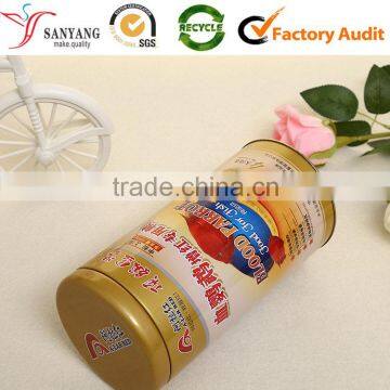 Wholesale Customized Metal Pet Food Box Color Printing Cylinder Tin Gift Case