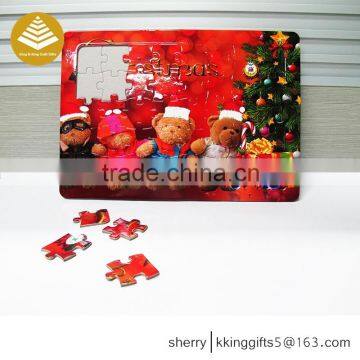 Christmas children's gift cardboard paper jigsaw puzzle games/ 3D wooden puzzle