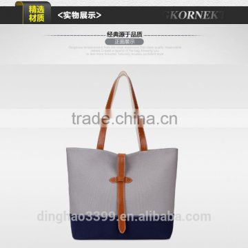 2016 new style shopping bag recycable canvas shopping bag large capacity lady bag