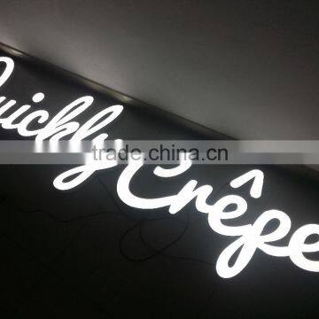 High quality led light up frontlit resin letter