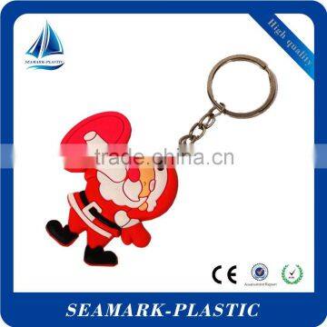 2016 cheap promotional custom made Christmas keyrings keychain for Xmas