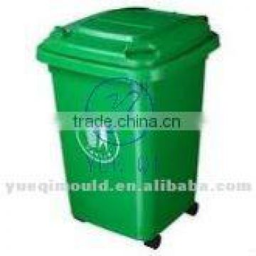 roto green plastic trash bin