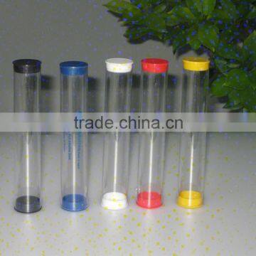 Plastic Clear tube with end caps