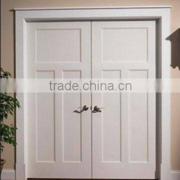 Wooden double panel doors design