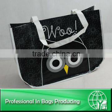 Recycled Euro PP woven tote bag with round corner