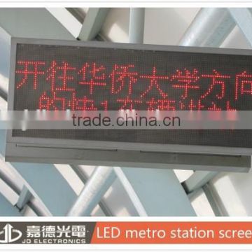 automatic LED display board weather/time/info metro station