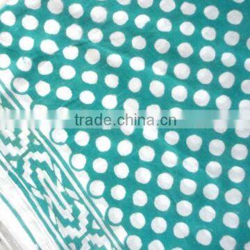 RTHCFC-21 Handmade Block Printed Cotton Fabric Pol Ka Dot Border Style Fabric Manufacturer Jaipur photo-2