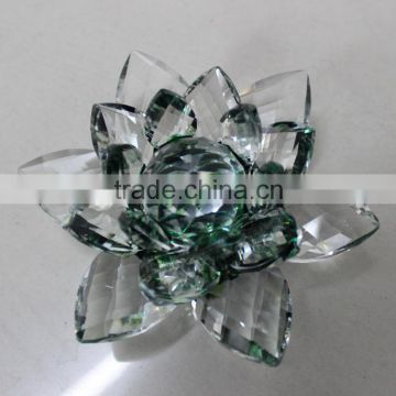 Top seller crystal green lotus flower for wedding decor