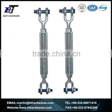 HDG DROP FORGED CARBON STEEL WIRE ROPE TURBUCKLE WITH JAW AND JAW