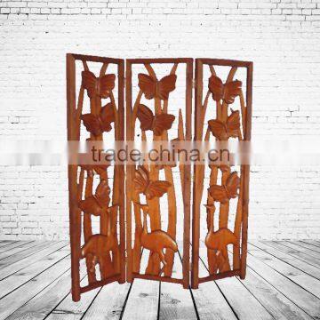 Wooden Carved Craft Folding Screen