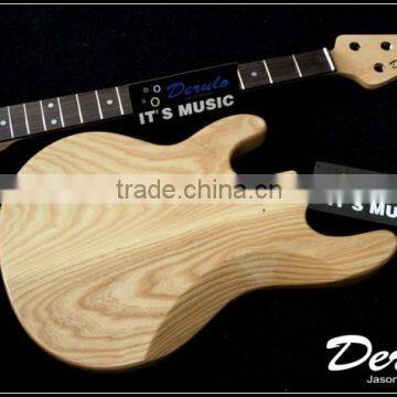 Diy High Quality Ash Wood Unfinished Electric Bass Guitar Kits 5 Strings photo-5
