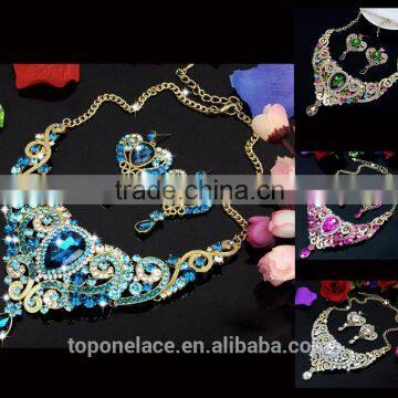 2016 lastest design big fashion wedding jewelry sets for women