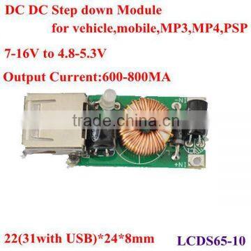 Manufactures dc/dc converter boost step down module 7v/8v/9v/10v/11v/12V..16v input 800mA max 5.3Vouput max