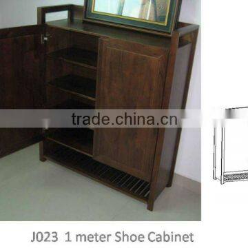 Walnut Wood 2-door shoe Cabinet