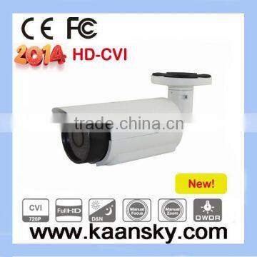 2014 New HD-CVI camera ,bullet ir varifocal lens camera with 5*72pcs ir leds