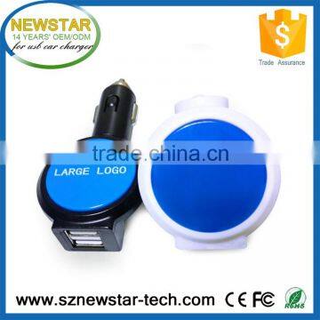 Promotional wholesale high quality 90 degree rotated 4.1a dual car charger