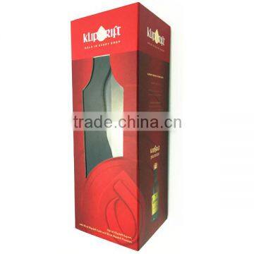 Custom High End Paper Wine Packaging Gift Box with Inserts and Window