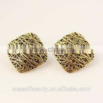 Fancy fake gold diamond jhumka stud earrings for women